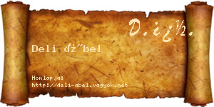 Deli Ábel névjegykártya