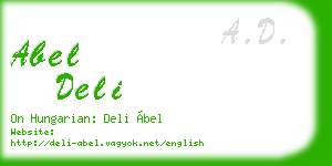 abel deli business card